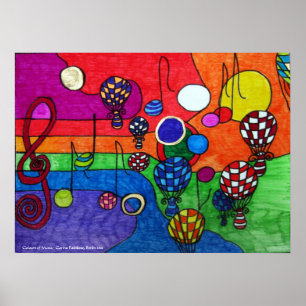 Affiche Couleurs d'affiche de musique