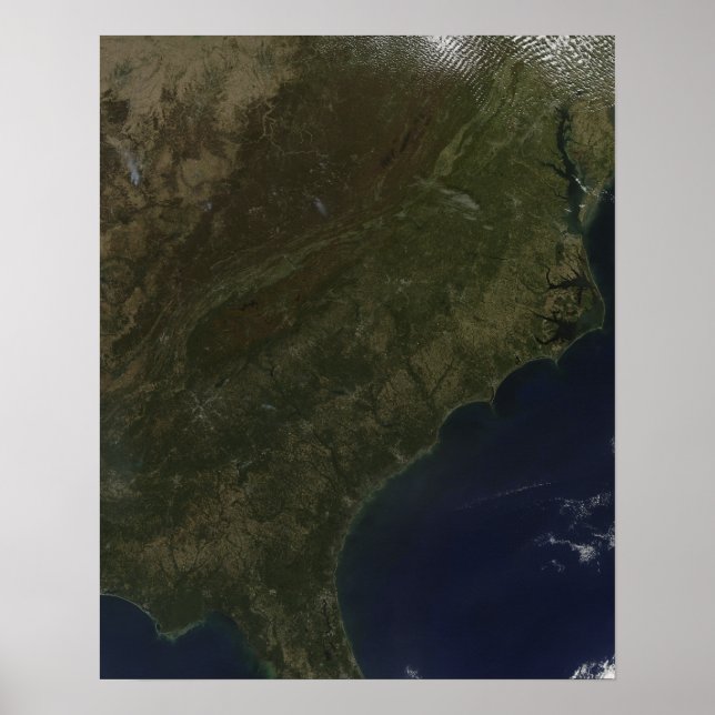 Affiche Couleurs d'automne dans le sud-est des États-Unis (Devant)