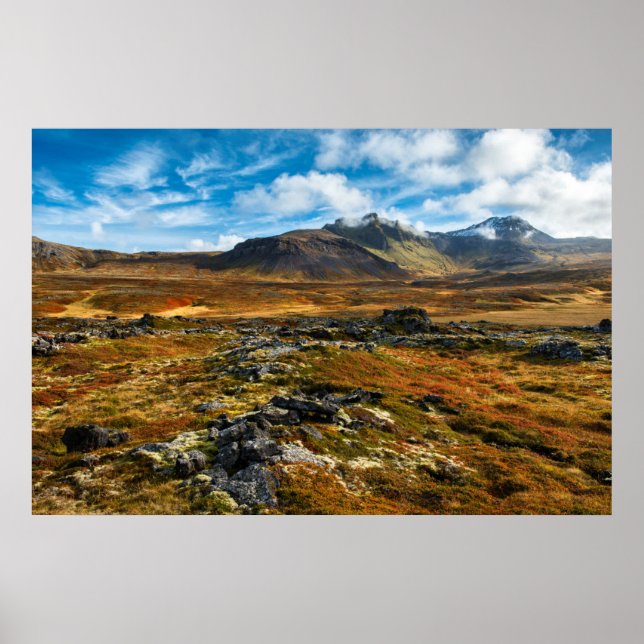 Affiche Couleurs d'automne sur le paysage (Devant)