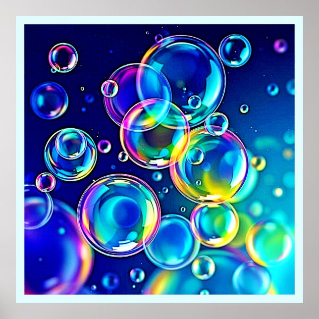 Affiche Couleurs de bulles magiques (Devant)