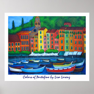 Affiche Couleurs de copie de peinture de Portofino