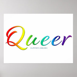 Affiche Couleurs de fierté queer de SlipperyJoe symbole fi