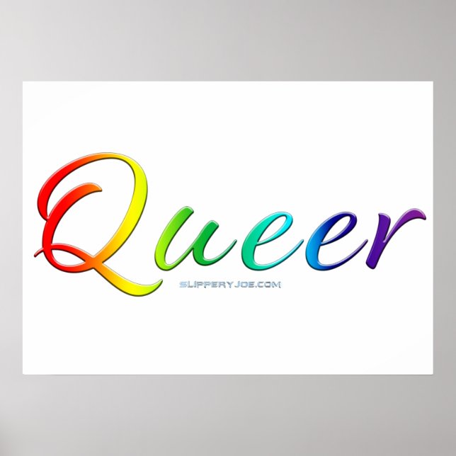 Affiche Couleurs de fierté queer de SlipperyJoe symbole fi (Devant)
