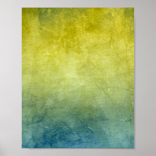 Affiche Couleurs de Grunge - Jaune & Bleu