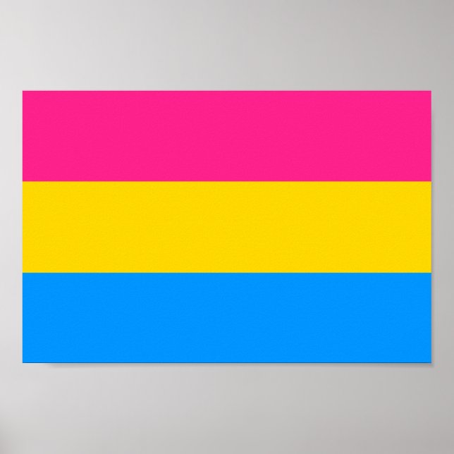Affiche Couleurs de la fierté pansexuelle (Devant)