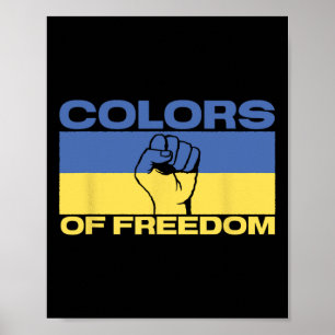 Affiche Couleurs de la liberté Drapeau de l'Ukraine