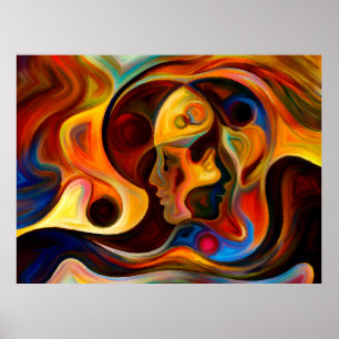 Affiche Couleurs de la série Mind. Conception faite d'élém