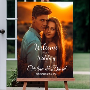 Affiche Couleurs de texte modifiables Panneau de bienvenue