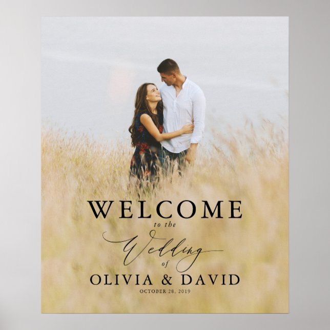 Affiche Couleurs de texte modifiables pour la photo de bie (Devant)