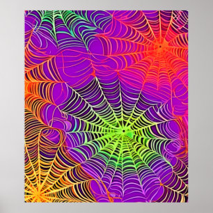 Affiche Couleurs douces : Spiderweb Art