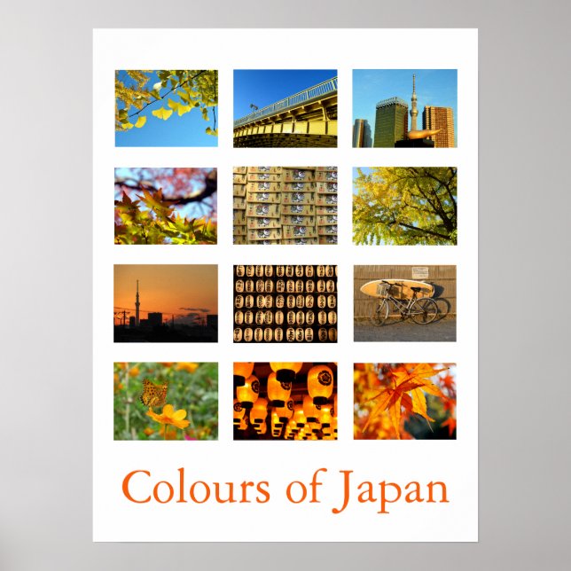 Affiche Couleurs du Japon (jaune/orange) (Devant)