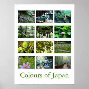 Affiche Couleurs du Japon (vert)