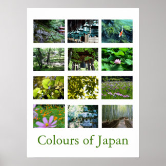 Affiche Couleurs du Japon (vert)