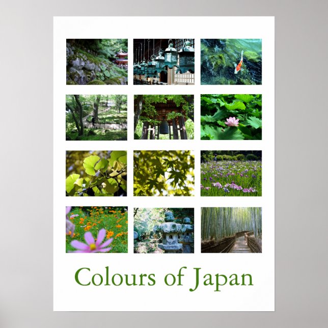 Affiche Couleurs du Japon (vert) (Devant)