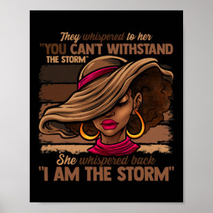 Affiche Couleurs Femmes Je Suis La Tempête Black Emaîtrise