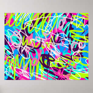 Affiche Couleurs Joyeuses Moderne Abstrait