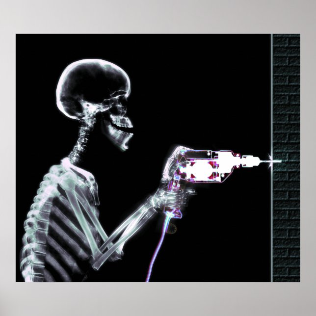 AFFICHE COULEURS ORIGINALES DE XRAY SKELETON DRILL (Devant)