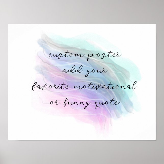 Affiche couleurs pastel aquarelle design ajouter un devis (Devant)