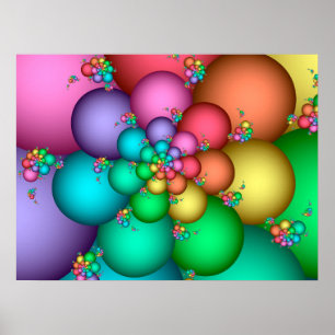 Affiche Couleurs pastel en spirale