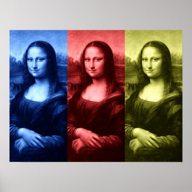 Affiche Couleurs primaires Mona Lisa (Devant)