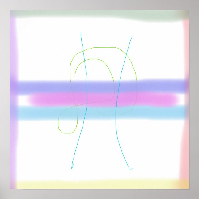 Affiche Couleurs souples minimalistes (Devant)
