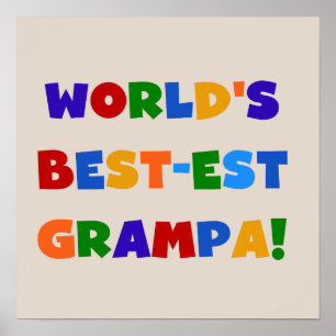 Affiche Couleurs vives les meilleurs cadeaux de Grampa au