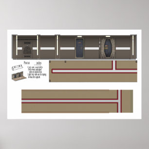 Affiche Couloir Diorama sur un petit navire