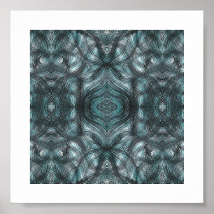 Affiche Couloirs Art Abstrait Aquarelle Verte