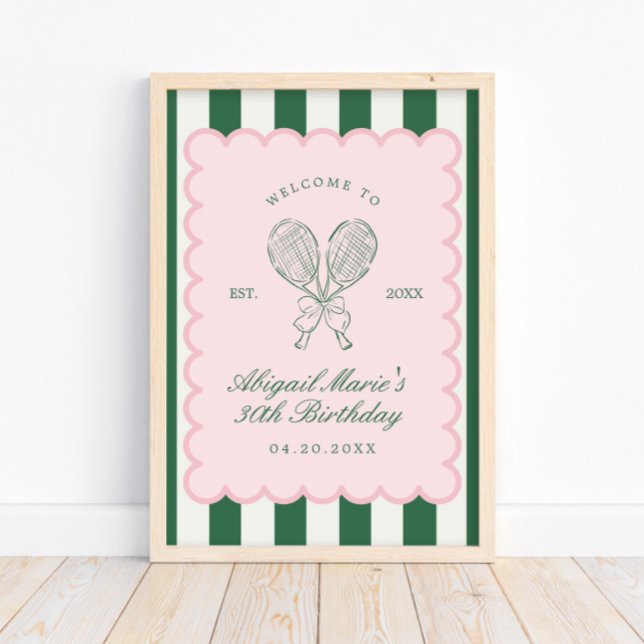 Affiche Country Club Courtside Racquet Tennis Welcome (Créateur téléchargé)