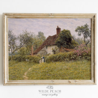 Affiche Country Cottage Peinture Vintage