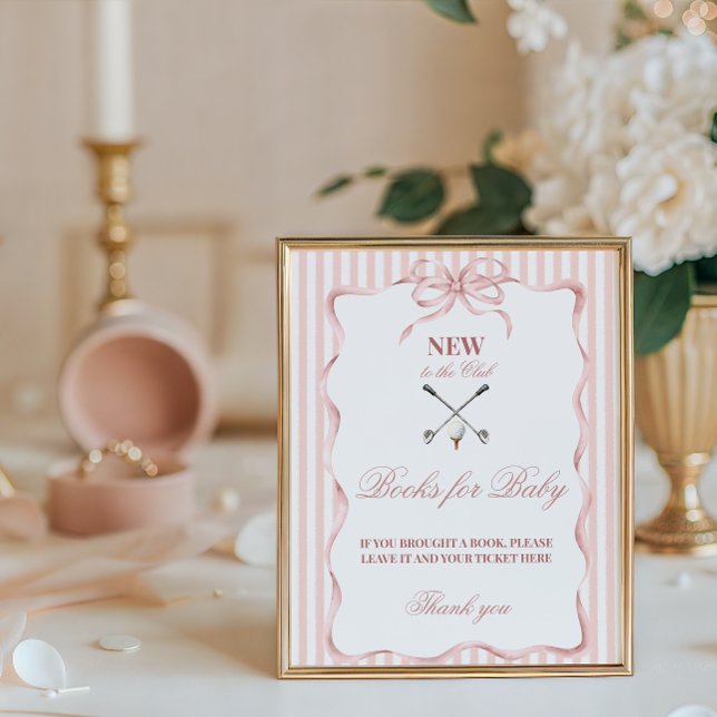 Affiche Country Girl New to the Club Golf Baby Shower Book (Créateur téléchargé)