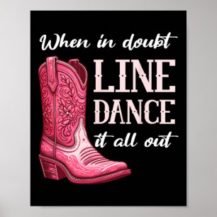 Affiche Country Line Dancing Women Girl
