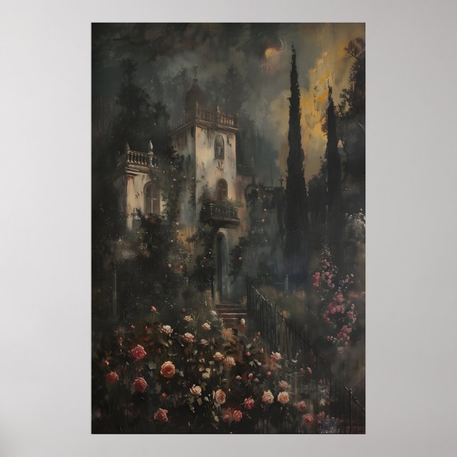 Affiche Countryside Manor Estate Cottage Landscape (Devant)