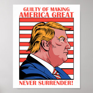 Affiche Coupable De Rendre L'Amérique Grand Trump Mugshot 