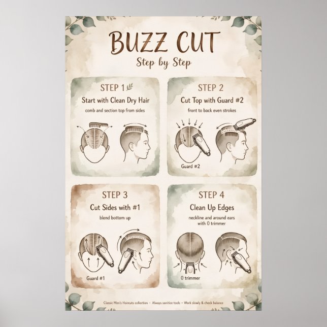 Affiche Coupe Buzz étape par étape (Devant)