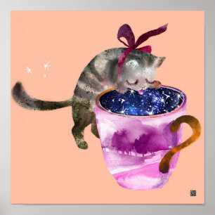Affiche Coupe Cat Cosmos