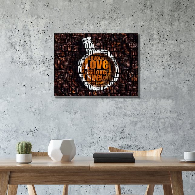 Affiche Coupe De Café Personnalisé Image Loisir Typographi (Cup Of Coffee Custom Image Love Typography Poster)