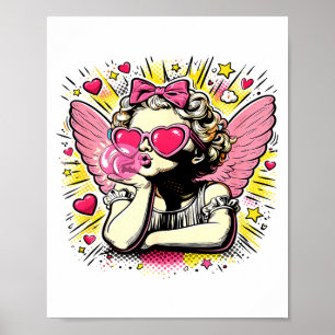 Affiche Coupe de la Saint-Valentin Cupidon Ange de l'amour