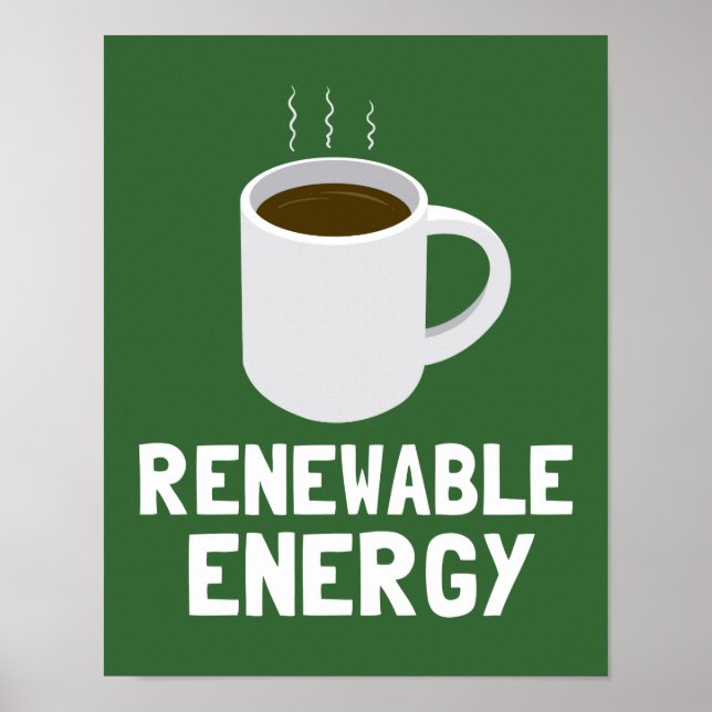 Affiche Coupe du café d'énergie renouvelable (Devant)