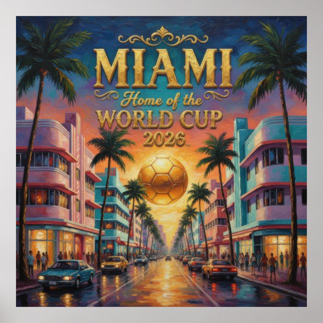 Affiche Coupe du Monde 2026 Boulevard du Crépuscule Footba (Devant)