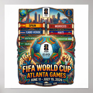 Affiche Coupe du Monde FIFA Atlanta Géorgie 2026