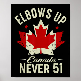 Affiche Coupe le Canada Jamais 51 Le drapeau du Canada est