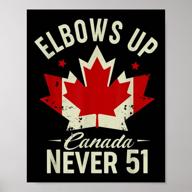 Affiche Coupe le Canada Jamais 51 Le drapeau du Canada est (Devant)