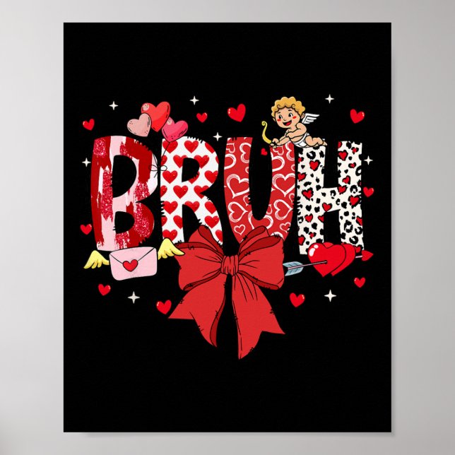 Affiche Coupe Saint-Valentin Cupidon Mème Coquette Arc Frè (Devant)