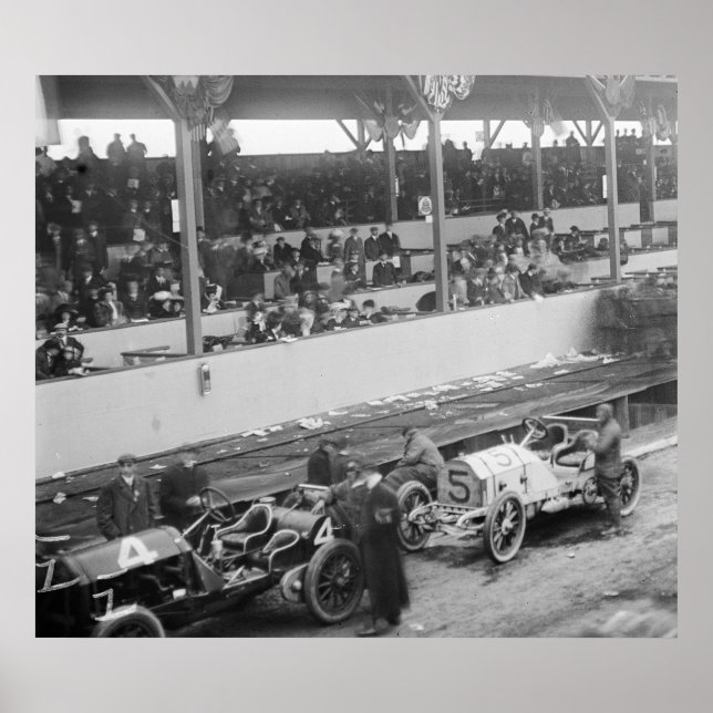 Affiche Coupe Vanderbilt : 1908 (Devant)