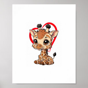 Affiche Couper Little Giraffe Adulte Enfants Hommes Femme