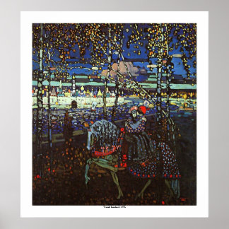 Affiche Couple à cheval par Wassily Kandinsky