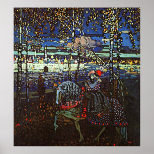 Affiche Couple à cheval par Wassily Kandinsky