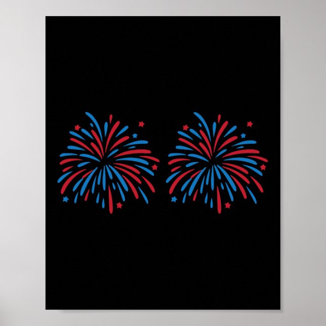 Affiche Couple Américain Drôle de Feux d'Artifice Juste Ic (Devant)