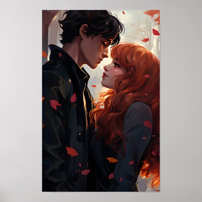 Affiche - Couple Amour Baiser (Devant)